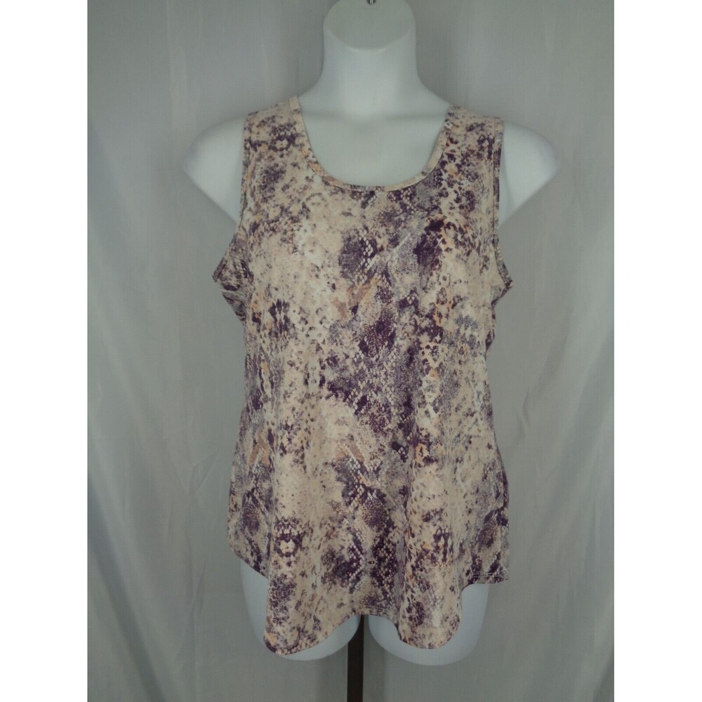 LuLaRoe Purple Reptile Snake Tank Top Size Large New